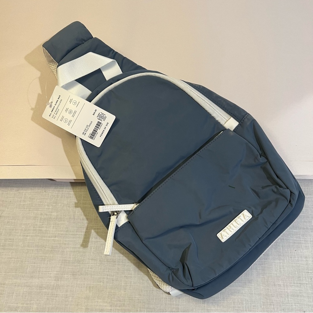 Athleta Navy and White Backpack